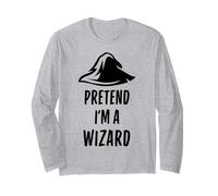 Pretend I'm A Wizard Costume d'halloween Amusant Simple et Facile Manche Longue