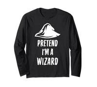 Pretend I'm A Wizard Costume d'halloween Amusant Simple et Facile Manche Longue