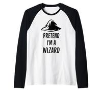 Pretend I'm A Wizard Costume d'halloween Amusant Simple et Facile Manche Raglan