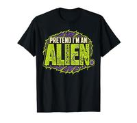 Pretend I'm an Alien Funny Halloween Easy Costume T-Shirt Graphique avec Valeur
