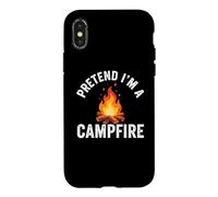 Pretend I'm Campfire Camping Holiday Funny Halloween Costume Coque pour iPhone X/XS
