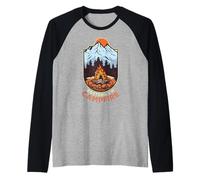 Pretend I'm Campfire Camping Holiday Funny Halloween Costume Manche Raglan