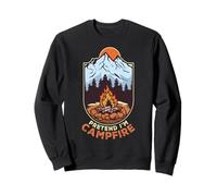 Pretend I'm Campfire Camping Holiday Funny Halloween Costume Sweatshirt