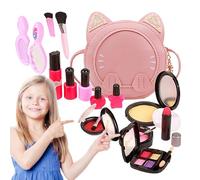 Pretend Makeup Kit, Cartoon Princess Makeup Kit, Girls Makeup Kit Toy, Children Role Play Kit with Adorable Cartoon Princess Design 5.12 x 1.57 x 4.33 Inches for Kids (1 Set)