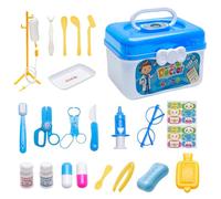 Pretend Play Doctor Kit de 23 pièces Deluxe Pretend Play Doctor Kit de jeu avec stéthoscope, jeu éducatif de docteur, pour filles à partir de 3 ans