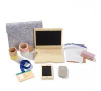 Pretend Play Home Office Set de 10 jeux de bureau avec jouet en bois pour enfants d'âge préscolaire à partir de 3 ans (bureau)