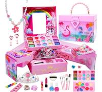 Pretend Play Makeup, Girls Toys Makeup, Washable Cosmetic Kit, Dress Up Toys, Beauty Kit Girls, Makeup for Christmas, Birthday Makeup Toy, for Christmas Birthday New Year