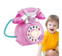 Pretend Play Phone - Téléphone classique avec sélecteur et histoires musicales, jouet de communication pratique pour jeux de rôle, jouet pédagogique au look vintage pour , salle de jeux à