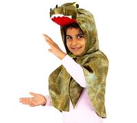 Pretend to Bee Costume Cape Crocodile pour Enfants, Vert, 3-7 Ans