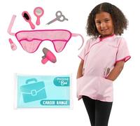 PRETEND TO BEE Costume d'esthéticienne pour enfants avec ensemble d'accessoires d'esthéticienne doux pour enfants de 3 à 5 ans