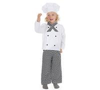 Pretend to Bee Déguisement de Chef/Boulanger pour Enfants, Noir et Blanc, 3-5 Ans