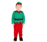 Pretend to Bee Déguisement de petit lutin pour enfant - Idéal pour Noël, ensemble 3 pièces en velours, 3-5 ans