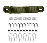 PRETEX Corde Elastique 8mm Vert - Tendeur Élastique 10m pour Attache Bache - Sangle Fil Cordelette Sandow pour Bâche Piscine Tendeur Cable Velo Porte Bagage Remorque Camping