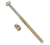 Pretfy 10 Pcs M6 en Acier en Carbone 120 Mm Boulons de Meubles avec Ensemble de Fixation Connecteur Noix Baril 6 Mm