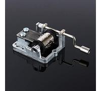 Pretfy 18 Notes Music Box Movement, Metal Hand Crank | Mélodie classique d\'Edelweiss, construction en métal, design attrayant