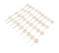 Pretfy 36pcs Me Regardent Faire Pousser des étiquettes Succulentes Hexagonales en Bois pour la Décoration et les Plantes de la Fleur