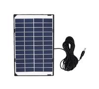 Pretfy 6W Panneau Solaire Chargeur pour Appareils à Faible Consommation, | Matériau polycristallin robuste, connexion standard DC5521, câble de 3 mètres