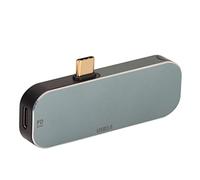 Pretfy Adaptateur 5 en 1 de Conception élégante de Hub Type C vers USB pour Une Utilisation au Bureau à Domicile avec Chargement PD en Aluminium argenté