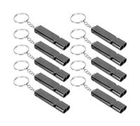 Pretfy Aluminium Alliage SYSTÈME Reliable Entreprise Black High Camping Training Randonnée Double Chien Extérieur Fréquence de Navigation de Survie à Tube Fort - Grade Professionnel So (Noir)