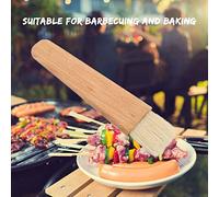Pretfy Brosse de Barbecue en Bois, Pinceau à Pâtisserie, Outil de Cuisine au Beurre Sauce à l'huile (Brosse à poignée plate)
