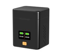 Pretfy Chargeur de Batterie à 2 Emplacements pour Batteries EN-EL15B/EN-EL15C - Étui de Chargeur pour Appareil Photo avec Charge Rapide PD, Emplacements Cartes D850 D700 - Un Must Les Photographes