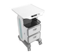 Pretfy Chariot de Chariot Médical Mobile avec Table et Tiroir Double élargi, Multifonctionnel pour la de Salon beauté