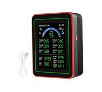 Pretfy Compteur HCHO Complet avec 18 Fonctions et Données en Temps Réel, Moniteur de CO2 Intérieur pour Bureaux, Gestion Efficace des Données, adapté à Tout Environnement Intérieur (Noir)