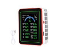 Pretfy Compteur HCHO Complet avec 18 Fonctions et Données en Temps Réel, Moniteur de CO2 Intérieur pour Bureaux, Gestion Efficace des Données, adapté à Tout Environnement Intérieur (Blanche)