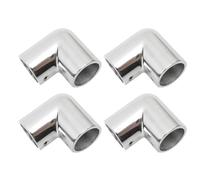 Pretfy Connecteur de Tuyaux de Coude à 90 Degrés 4pcs 2 Voies Rail à Main du Bateau Main 25 Mm en Acier Inoxydable pour Le Yacht Navire