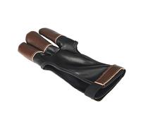 Pretfy de Tir à l'arc en Cuir de Vache, Protection à 3 Doigts, Ajustement | Cuir PU et Cuir de Vachette, Coussinet de Paume renforcé, Utilisation Arc Classique et Long, Dégagement D'arc, Doublure en