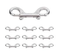 Pretfy Fermoir à Double Crochet Robuste pour Chaînes, Levier de Pouce, Ouverture et Fermeture Rapides, 10 Crochets de 90 Mm, pour Usage Domestique et Agricole (100mm*10)