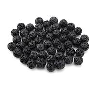 Pretfy Filtre Bio Poreux Boule Biochimique, Matériau Filtrant de l'étang d'Aquarium, Léger, Transport Facile, Aquarium d'étang à Poisson Marine Marine, Noir 50 Pcs Noir (16 mm avec Coton)