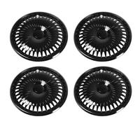 Pretfy Hubs de Roues Noires Exquises, 4pcs, 15 Pouces, Collèges de Remplacement Universels, Matériau ABS