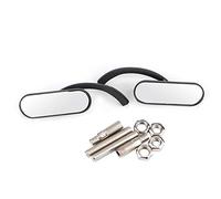 Pretfy Motorcycle Black Mini OVAL BROAK View Merroirs, 2pcs, Compatible avec les Modèles Shadow 600/750/1100