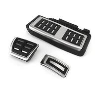 Pretfy Pédale de Pied Set Précision Accessoire pour l'accélérateur Frein A3 Rubber Anti Steel RS3 LHD 8V Tampons de Coussinets Repose-Pied en Acier INOX