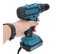 Pretfy Perceuse-visseuse, Jeu de Clés à Chocs 21 V, Contrôle de Vitesse en Continu pour les Projets Bricolage et le Travail Métaux (Prise UE 100-240 V)