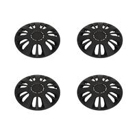 Pretfy Protégeurs de Bord de Roue Noire Mate, 4 Pcs, 14 Pouces, Garniture Couverture Universelle Universelle