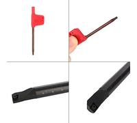 Pretfy SCLCR Lathe Boring Internal Turning Bar Solder, 10 PCS CCMT0602 INSERT, 3 PCS Wrench