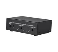 Pretfy SéLecteur de Signal de Fréquence 4 Entrées 2 Sorties avec Télécommande pour TV, Lecteur CD MP3, Jeux Vidéo, Polyvalent et Convivial, Idéal pour Le Divertissement à Domicile