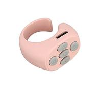Pretfy Smart Ring Controller Remote Control Page Turner pour Tiktok, Livres électroniques, Télécommande de Selfies Portable (Rosâtre)