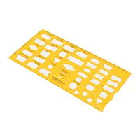 Pretfy STURDY Architectural Hollow Reliable Tool Template Ruler pour Dessiner des Architectes Architectes Concepteurs Géométriques Ingénieurs de Mesure (4351)