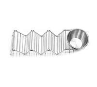 Pretfy Taco Stand en Acier Inoxydable 3 Grille V Glossy Taco Habinet Rack pour la Cuisine (avec tasse de sauce)