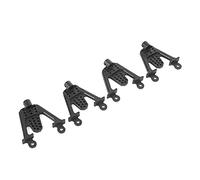 Pretfy Towers d'amortisseur Réglable en Métal ACCESSOIR MUTHOLE MUTHOLE POUR SCX10 1/10 RC CAR, Noir/Argent (Noir)