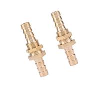 Pretfy Tuyau de Cloison en Laiton Connexion d'unité Universelle Machinage Coupleur Construction de Tailles Droites Connecteur Raccord CNC pour Adaptateur Barb (8 mm)