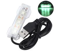 Pretfy USB Chargement Light LED d'aquarium en Plastique - Lampe à Pêche pour les Plantes Aquatiques et le Paysage (Feu vert)