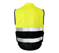 Pretfy Viete de sécurité Réfléchie à Haute visibilité - Front de Fermeture éclair, Col Doux, Poches pour Le Travail (XL 175)