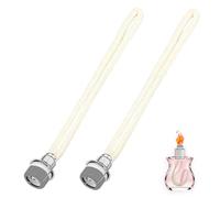 Pretify Lot de 2 Meche Lampe pour Berger de Rechange, Brûleur Catalytique 17mm pour Lampe a Huile, Accessoire Aromathérapie pour Purifier l'air Ambiant, Argenté