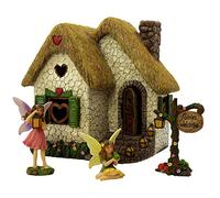 PRETMANNS Décoration de Jardin féérique - Maisons de fées pour Le Jardin - Maison de fées avec Figurines pour Jardin féérique - Accessoires de Jardin féérique avec fées et Panneau de fées
