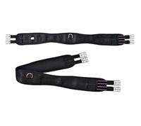 Preto Selle de cheval synthétique en néoprène doux et rembourré avec extrémité élastique anatomique anti-frottement, anti-galles et confort - Forme ergonomique solide