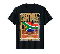 Pretoria Drapeau Afrique du Sud Union Buildings Landmark Retro T-Shirt
